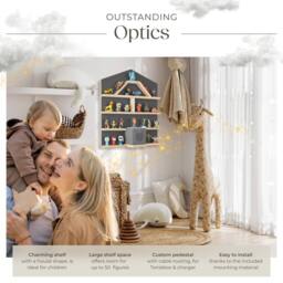 tectake Mylittlestory House Wall Shelf For Up To 50 Tonies in Dark Grey - thumbnail 3