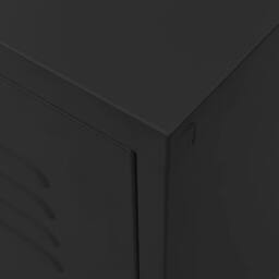 Berkfield Home TV Cabinet Black 105x35x50 cm Steel - Size: 105 x 35 x 50 cm - thumbnail 7