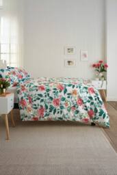 Deyongs Wild Peony Cotton Printed Duvet Set - Size: Double - thumbnail 2