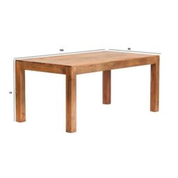 Indian Hub Toko Light Mango Large Dining Table - L90 x W180 x H76 cm in Brown - thumbnail 3