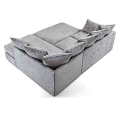 Furniture 786 Chiswick Left Hand Facing Corner Sofa with Footstool in Silver - thumbnail 6