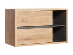 Vente-unique Wall-Hung Vanity Unit - Natural - 100 Cm - PURNAL in Light Oak - thumbnail 5