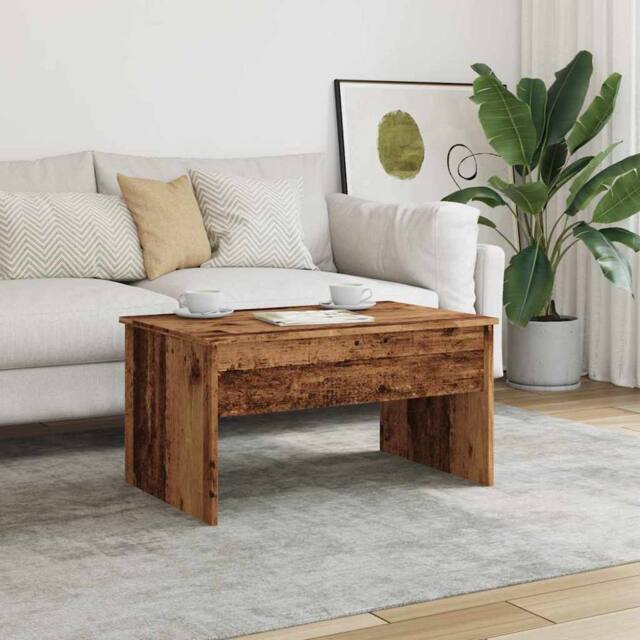 Berkfield Home Modern Coffee Table Old Wood 80x50.5x41.5 cm Engineered Wood in Brown - image 1