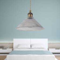 First Choice Lighting Flex - Antique Brass Pendant Kit with Cream Braided Cable in Bronze - thumbnail 6