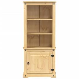 Berkfield Home Highboard Corona 74x38x170 cm Solid Wood Pine in Light Tan - Size: 74 x 38 x 170 cm - thumbnail 4