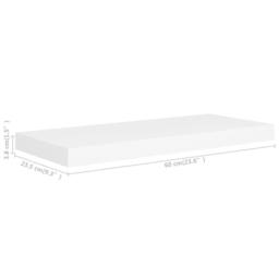 Berkfield Home Floating Wall Shelves 4 pcs White 60x23.5x3.8 cm MDF - thumbnail 8