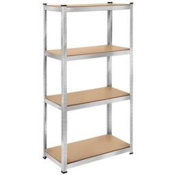 tectake Garage Shelving 320 Kg - Silver