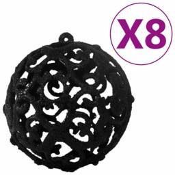 Berkfield Home 100 Piece Christmas Ball Set Black - thumbnail 4
