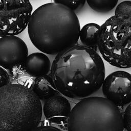 Berkfield Home 100 Piece Christmas Ball Set Black - thumbnail 8