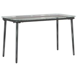 Berkfield Home Garden Table Black 80 x 40 x 45 cm Poly rattan - thumbnail 2