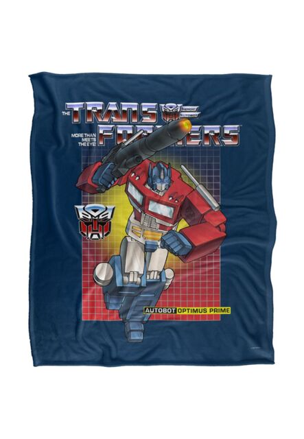 Hasbro Transformers Optimus Silky Touch Super Soft Throw Blanket 152x127cm in White - Size: 152x127 cm - image 1