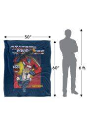 Hasbro Transformers Optimus Silky Touch Super Soft Throw Blanket 152x127cm in White - Size: 152x127 cm - thumbnail 5