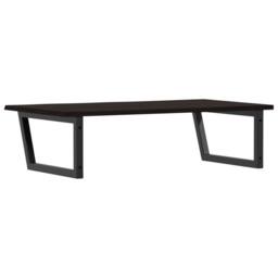 Berkfield Home Elegant Basin Shelf Wall Mounted Steel & Solid Wood Oak in Brown - thumbnail 6