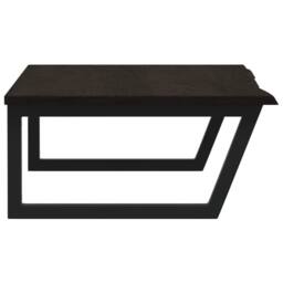 Berkfield Home Elegant Basin Shelf Wall Mounted Steel & Solid Wood Oak in Brown - thumbnail 5