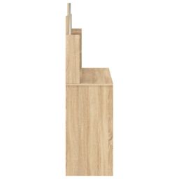 Berkfield Home Dressing Table with Mirror Sonoma Oak 96x39x142 cm in Brown - Size: 96 x 39 x 142 cm - thumbnail 6