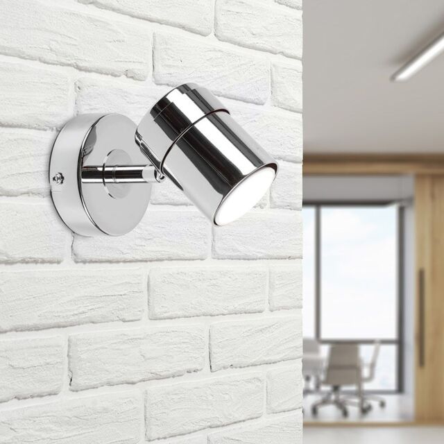ValueLights Rosie Single Silver Indoor Wall Spotlight - image 1