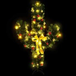 Berkfield Home Beautiful Christmas Cactus with Stand & LED Green 180 cm PVC