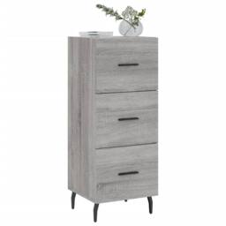 Berkfield Home Sideboard Grey Sonoma 34.5x34x90 cm Engineered Wood - thumbnail 1