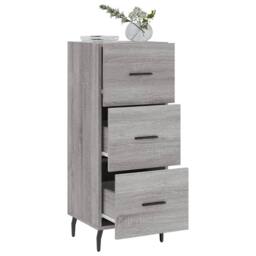 Berkfield Home Sideboard Grey Sonoma 34.5x34x90 cm Engineered Wood - thumbnail 4