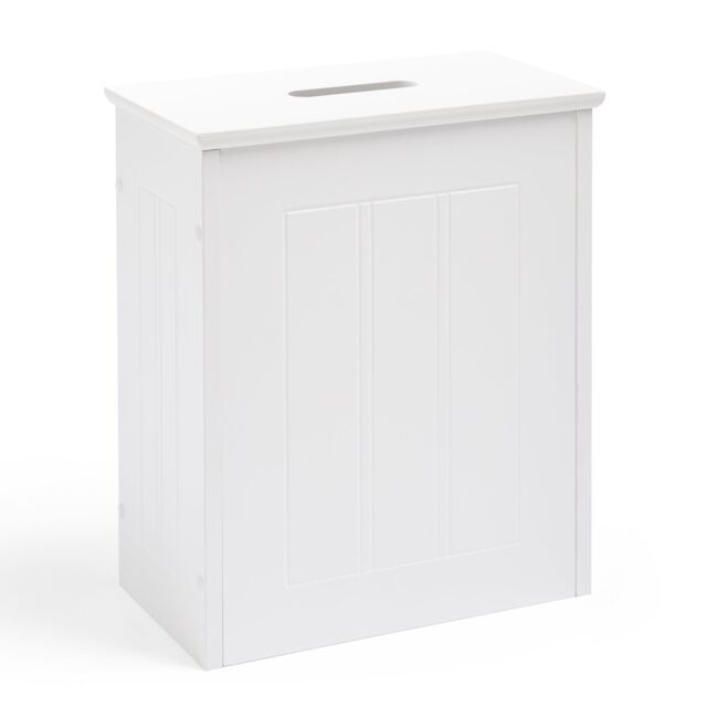 VonHaus Holbrook Shaker Style Bathroom Storage Box with Lid in White - image 1