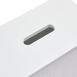 VonHaus Holbrook Shaker Style Bathroom Storage Box with Lid in White - thumbnail 5