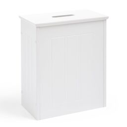 VonHaus Holbrook Shaker Style Bathroom Storage Box with Lid in White