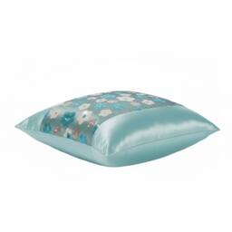 Snug City Floral Sequin Cushion Cover Luxury Decorative Throw Cushion in Teal - Size: 43 cm x 43 cm - thumbnail 2