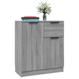 Berkfield Home Sideboards 2 pcs Grey Sonoma 60x30x70 cm Engineered Wood - Size: 60 x 30 x 70 cm - thumbnail 5