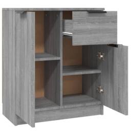 Berkfield Home Sideboards 2 pcs Grey Sonoma 60x30x70 cm Engineered Wood - Size: 60 x 30 x 70 cm - thumbnail 8
