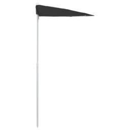 Berkfield Home Garden Half Parasol with Pole 180x90 cm Black - thumbnail 5