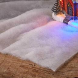 Samuel Alexander 1m x 1m Roll of White Christmas Faux Snow Effect Blanket Table Drape - thumbnail 2