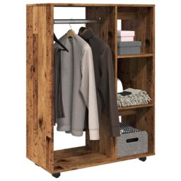 Berkfield Home Wardrobe Old Wood 80x40x110 cm Engineered Wood in Brown - Size: 80 x 40 x 110 cm - thumbnail 1