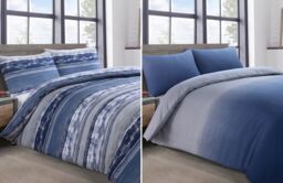 Velosso Elevations Twin Pack Set Duvet Cover & Pillowcase Set - Printed Cotton Rich in Navy - Size: Single - thumbnail 3