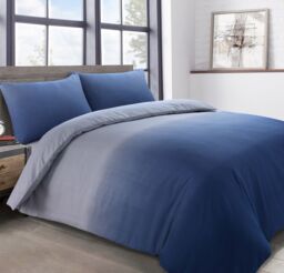 Velosso Elevations Twin Pack Set Duvet Cover & Pillowcase Set - Printed Cotton Rich in Navy - Size: Single - thumbnail 2