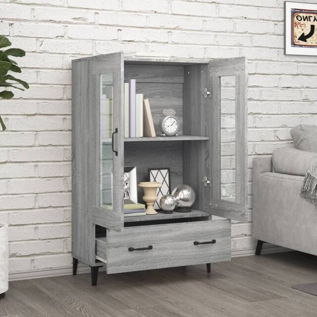 Berkfield Home Highboard Grey Sonoma 70x31x115 cm Engineered Wood - Size: 70 x 31 x 115 cm - image 1