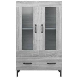 Berkfield Home Highboard Grey Sonoma 70x31x115 cm Engineered Wood - Size: 70 x 31 x 115 cm - thumbnail 5