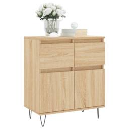 Berkfield Home Sideboard Sonoma Oak 60x35x70 cm Engineered Wood in Light Tan - Size: 60 x 35 x 70 cm - thumbnail 1