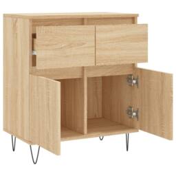 Berkfield Home Sideboard Sonoma Oak 60x35x70 cm Engineered Wood in Light Tan - Size: 60 x 35 x 70 cm - thumbnail 6