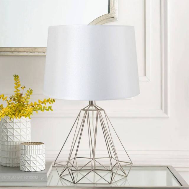 Voltico Satin Table Lamp Shade Classic Decorative Lampshade (No Base) in White - image 1