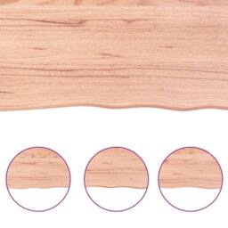Berkfield Home Beautiful Wall Shelf Light Brown 140x60x(2-4) cm Treated Solid Wo - thumbnail 5