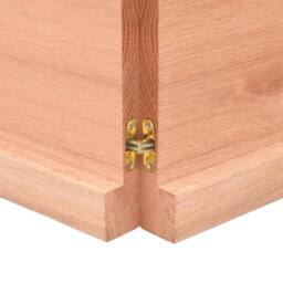 Berkfield Home Beautiful Wall Shelf Light Brown 140x60x(2-4) cm Treated Solid Wo - thumbnail 7