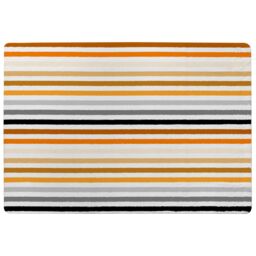 Benjamin Tate Design Striped Pattern, Orange Black Gray Beige & Brown Designer Rug in Natural - Size: Large - thumbnail 1