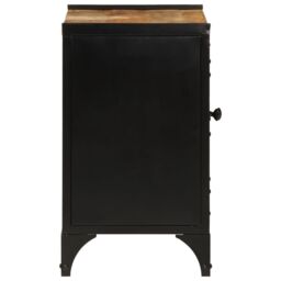 Berkfield Home Bathroom Sink Cabinet 55x35x60 cm Iron & Solid Wood Mango in Brown - Size: 55 x 35 x 60 cm - thumbnail 4