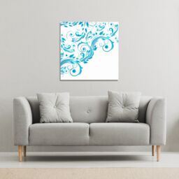 Benjamin Tate Design Swirls (Canvas Print) / 101 x 101 x 4cm in Natural - Size: 101 x 101 x 4 cm - thumbnail 1