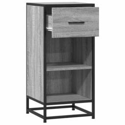 Berkfield Home Sideboard Grey Sonoma 35.5x35x76 cm Engineered Wood & Metal - thumbnail 5