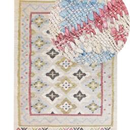 Wyld and Coco Handwoven Multicolour Jute Rug 140 x 200 cm with Tassels - Size: 140 cm x 200 cm - thumbnail 2