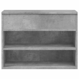 Berkfield Home Shoe Bench Concrete Grey 60x30x45 cm Engineered Wood - Size: 60 x 30 x 45 cm - thumbnail 5