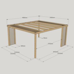 Rutland County Garden Furniture Ltd Panel Pergola - Wood - L240 x W480 cm - Light Green - thumbnail 5