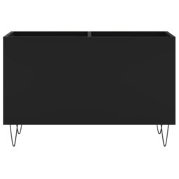 Berkfield Home Record Cabinet Black 74.5x38x48 cm Engineered Wood - thumbnail 4