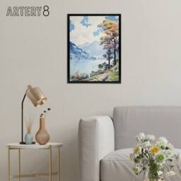 "Artery8 Lake District Landscape in Autumn Framed Canvas Wall Art Print - Size: W12"" x H16""" - thumbnail 3